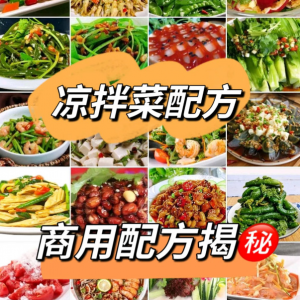 摆地摊街边特色自选拌凉菜小菜制作小吃技术配方教程培训视频教学