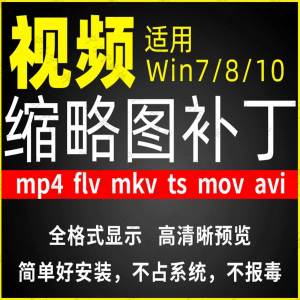 图片[1]-视频缩略图补丁mp4 flv ts mov mkv avi等预览软件工具显示插件-淘宝虚拟仓