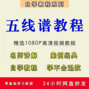 图片[1]-五线谱视频教程教学培训课程在线自学儿童零基础从入门到精通教程-淘宝虚拟仓