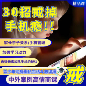 图片[1]-戒瘾网瘾视频教程全套管理技巧亲子关系学习动力在线课程-淘宝虚拟仓