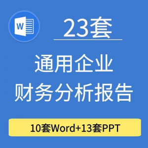 图片[1]-23套通用企业公司年度财务分析报告word电子文档模板PPT演示-淘宝虚拟仓