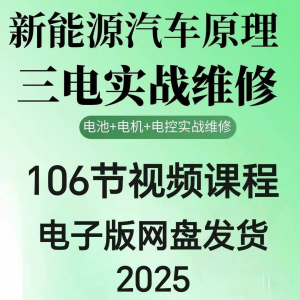 图片[1]-2025年汽车新能源汽车三电实战维修汽修视频课程106节网盘素材-淘宝虚拟仓